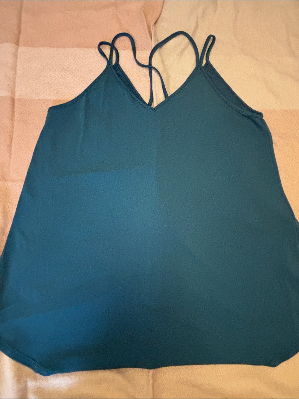 Women’s lularoe Teal Strappy V-Neck Tank Top